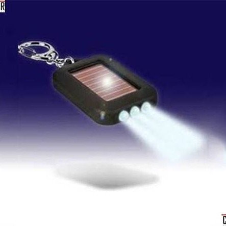 Ηλιακός φακός μπρελόκ με 3 LED και τέρμα οι μπαταρίες