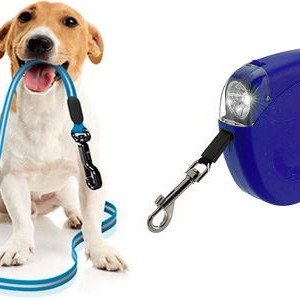 Λουρί σκύλου με ενσωματωμένο φακό 3 LED
