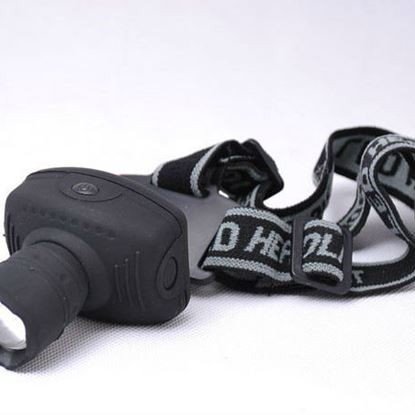 Φακός κεφαλής Led με προβολέα που ζουμάρει και οπτικό Alarm (Δείτε το βίντεο)