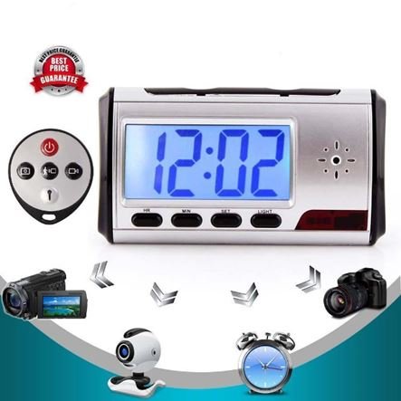 Κρυφή κάμερα ρολόι γραφείου - σπιτιού με ανίχνευση κίνησης - Φωτογραφική μηχανή και τηλεχειριστήριο