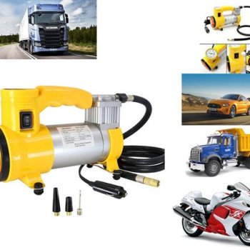 Κομπρεσέρ αυτοκινήτου 12V μεταλλικό με φακό ισχυρής συμπίεσης για απαιτητικούς