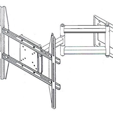 ΠΟΛΥΜΟΡΦΙΚΗ ΕΠΙΤΟΙΧΙΑ ΒΑΣΗ ΓΙΑ ΤΗΛΕΟΡΑΣΕΙΣ 32" ΕΩΣ 40" ΙΝΤΣΩΝ TFT/CLD ME ΔΙΠΛΟ ΜΠΡΑΤΣΟ [ΤΕΛΕΥΤΑΙΑ ΤΕΜΑΧΙΑ]