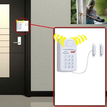 Συναγερμός πόρτας - παραθύρου με πληκτρολόγιο - Μαγνητική παγίδα - Ισχυρή σειρήνα - Πλήκτρο Panic -  Ειδοποιητής εισόδου - εξόδου