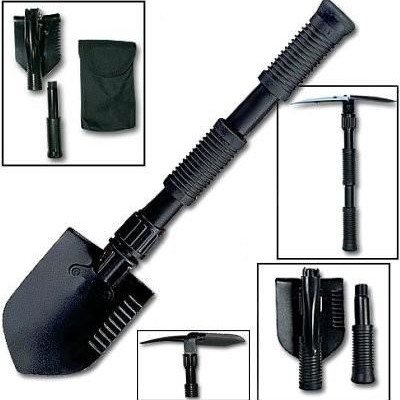 Πολυεργαλείο φτυάρι + σκαφτικό + πριόνι Σετ 3 σε 1 - Πτυσσόμενο - Ιδανικό για το camping