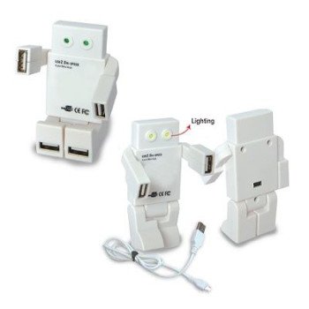 USB 2.0 hub σε σχήμα ρομπότ με 4 θέσεις usb