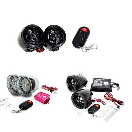 Συναγερμός μοτοσυκλέτας με ραδιόφωνο δύο ηχεία για μουσική δέχεται κάρτα sd - usb stick - mp3 player