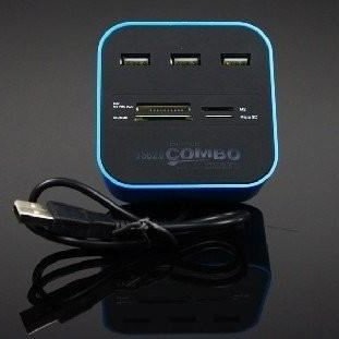 USB HUB 3 ΘΕΣΕΩΝ ΚΑΙ CARD READER ΣΕ MINIMAL ΥΦΟΣ