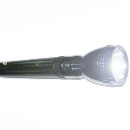 Φακός επαναφορτιζόμενος μεταλλικός πανίσχυρος προβολέας με  LED 1W -  Διάρκεια 330 λεπτά και ακτίνα 1400 μέτρα