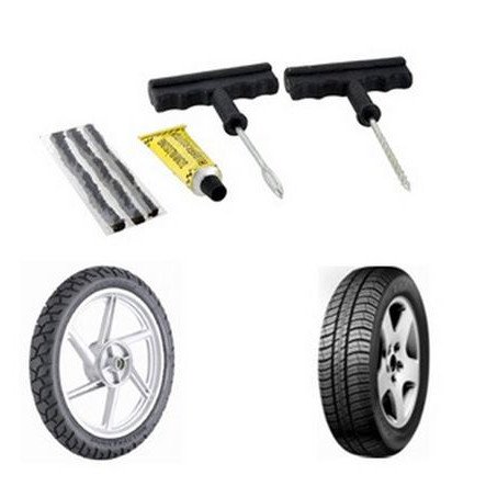 Κιτ επισκευής ελαστικών για αυτοκίνητο - μηχανή (Δείτε το βίντεο)