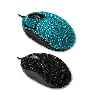 Ποντίκι μίνι USB με στρας σε διάφορες αποχρώσεις