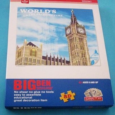 Τρισδιάστατα Puzzle 3D "Big Ben" για νοητική εξάσκηση μικρών και μεγάλων