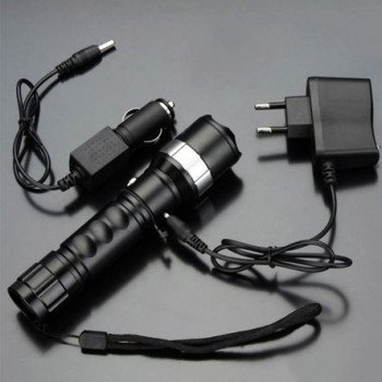 Φακός προβολέας led με zoom επαναφορτιζόμενος 1000W - Ρυθμιζόμενη εστίαση - Φορτίζει στο σπίτι και το αυτοκίνητο