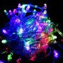 100 Λαμπάκια LED Χριστουγενιάτικα λαμπιόνια αδιάβροχα διακοσμητικά σε 6 χρωματισμούς(πολύχρωμα-λευκό-κόκκινο-πράσινο-μπλέ-ροζ)