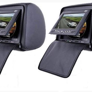 Προσκέφαλα καθίσματος με DVD - Οθόνη TFT 7" HD -Τηλεχειριστήριο - Προστατευτικό κάλυμμα με φερμουάρ (Σετ 2 τεμάχια)