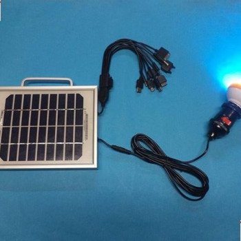 Ηλιακό κιτ φωτισμού - solar energy kit - 3 Watt με 1 λάμπα LED και θύρα USB