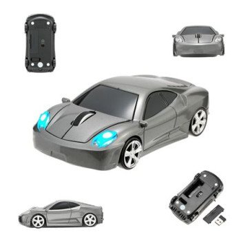 Ασύρματο ποντίκι USB οπτικό 2.4G για τον υπολογιστή σε σχήμα αυτοκινήτου που ανάβουν και τα φώτα όταν λειτουργεί - Διαθέσιμο σε διάφορα χρώματα